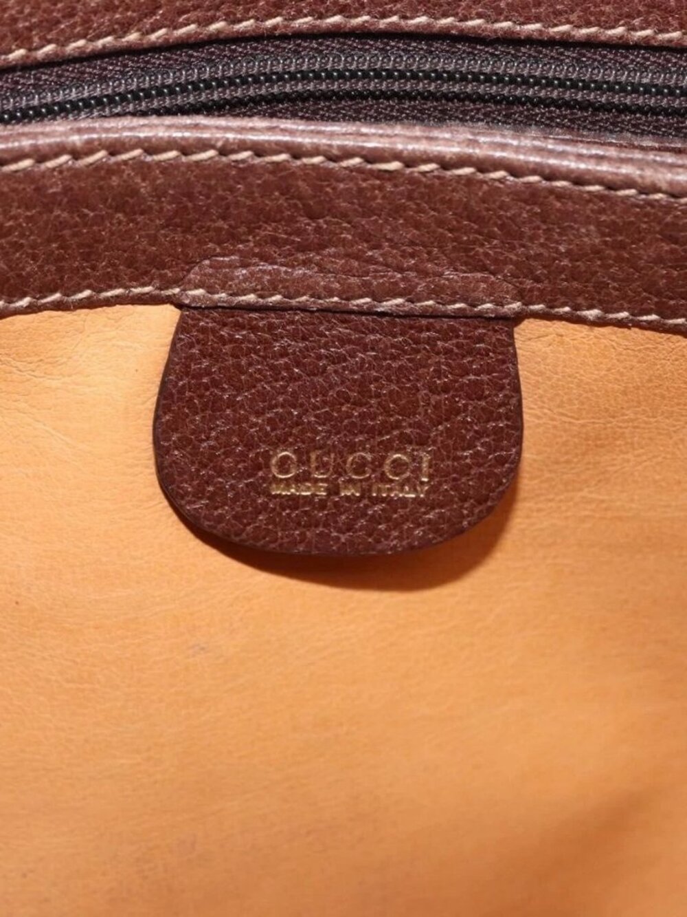 GUCCI Bamboo Hand Bag Leather Brown Gold Auth ep13180 - Picture 10 of 16